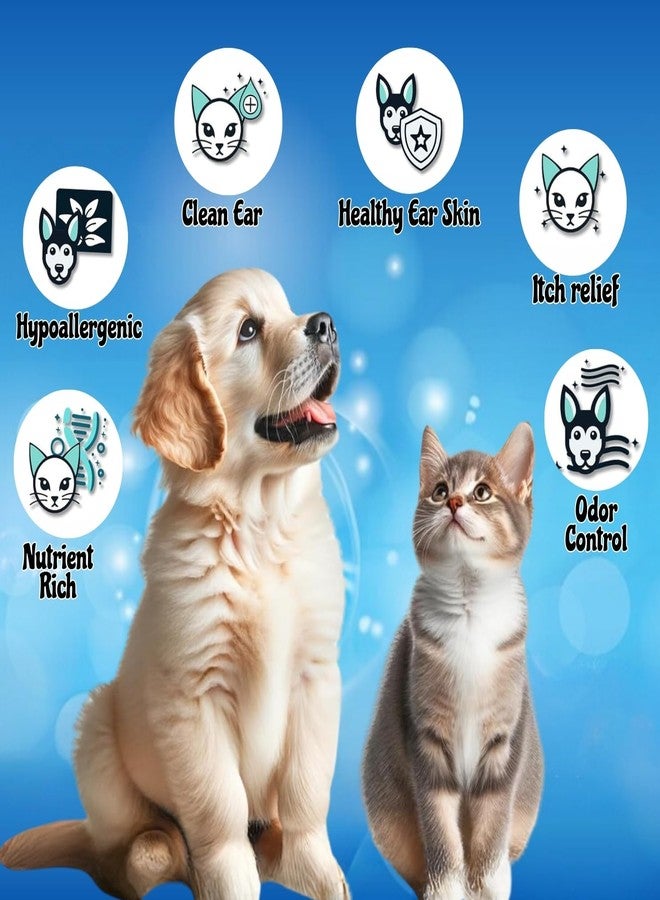 Sage Square Dog Ear Cleaner - Gentle & Effective Solution, Removes Wax, Dirt, Debris, Reduces Odor & Itching, Regular Use, Promotes Ear Health, Suitable for All Breeds & Sizes (100ml) - Image 3